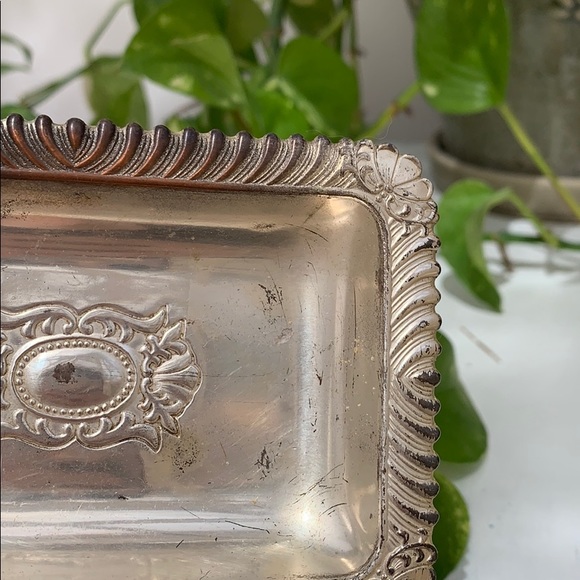 Vintage Amerexware Silver Plated Smoking Tray, Small Silver Decorative Tray - Picture 3 of 7